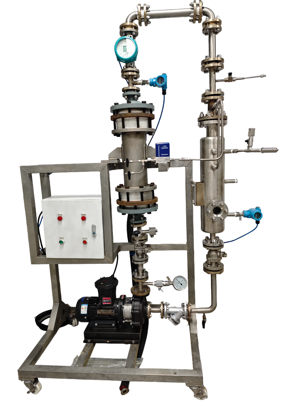 适用于气液固三相的回路连续流反应实验系统